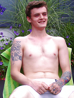 Straight Young Boxer Kieran Wanks his Thick Uncut Cock & Shoots his Load! by English Lads by English Lads image #9