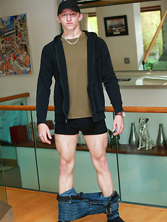 Young Teenage Athlete Callem Shows off his Muscular and Ripped Physique and Massive Uncut Cock! by English Lads by English Lads image #5