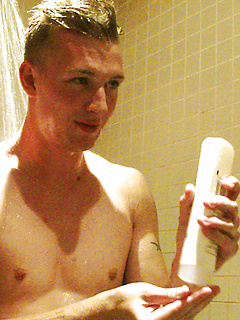 Straight Young Christian Wanks his Massive 9 Inch Uncut Cock & Squirts a Load of Cum!