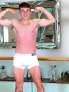 Young Straight & Lean Troy's 1st Manhandling & his Uncut Cock is Rock Solid!