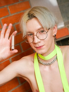 Blond nerd boy spread his ass by Doggy Boys by Doggy Boys image #1
