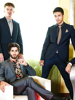 5 college guys get together for an evening of gay group sex action by Men by Men image #1