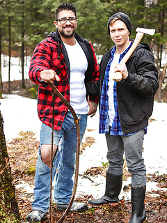 Woodsmen Ryan Bones & Dustin Holloway go gay after a hard day in the woods by Men by Men image #1