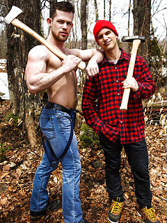Male lumberjacks take a break from chopping wood for anal fucking by Men by Men image #1