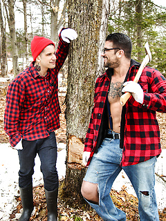 Hunky men put down their axes and go indoors for oral and anal sex by Men by Men image #2