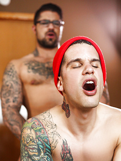 Hunky men put down their axes and go indoors for oral and anal sex by Men by Men image #10