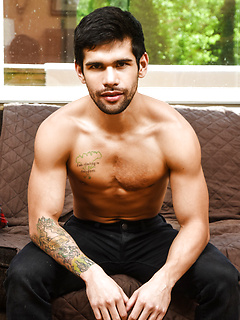Sexy gay roommates Nicolas Ryder & Ty Mitchell fucking on the sofa by Men by Men image #3