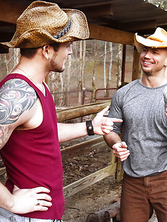 Gay cowboys John Magnum & Allen Lucas stick their dicks in each others ass by Men by Men image #1