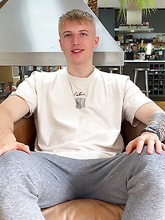 Straight Young & Muscular Blond Lad Wanks his Big Uncut Cock & Fires a Load! by English Lads by English Lads image #1