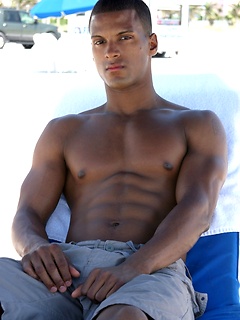Joel - ebony latino guy jacking off his big dick