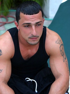 Muscle latin guy Chris Principe jacking off dick by Finest Latin Men by Finest Latin Men image #1