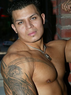 Hot muscle latino Alan shows his fat uncut cock. by Finest Latin Men by Finest Latin Men image #5
