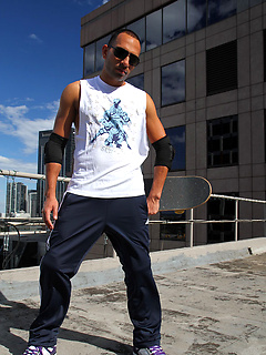 Our newest mate Ali Halibi strips naked on the roof by Bentley Race by Bentley Race image #3