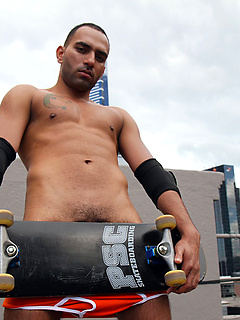 Our newest mate Ali Halibi strips naked on the roof