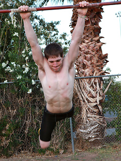 Young college athlete Jonah