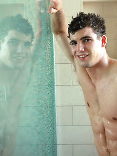 Hot muscle stud Bradley shows his perfect abs and cock by Frat Men by Frat Men image #10