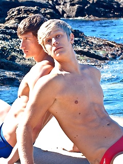 Hot lifeguards Lance Alexander and Alex Waters sucking each others cocks by Dylan Lucas by Dylan Lucas image #11