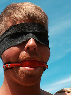 Straight stud Logan Vaughn is captured in the deep woods and edged for days.