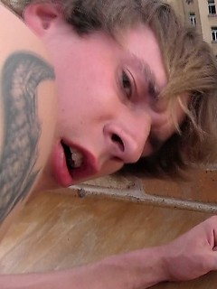 Czech Hunter 45. Czech boy sucking off dick and gets facial for cash.