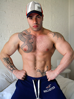 Champion Body Builder Max Hilton strips and wanks for Ben by Bentley Race by Bentley Race image #1