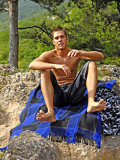 Chris posing outdoors