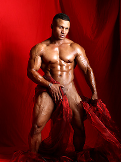 Devon Ford bodybuilder pro strokes his ebony cock by Muscle Hunks by Muscle Hunks image #9
