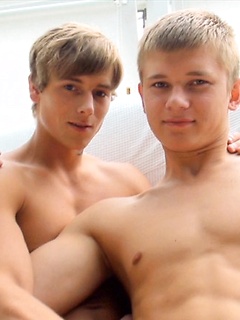 Sasha's First Boy On Boy ActionWith Kevin Warhol