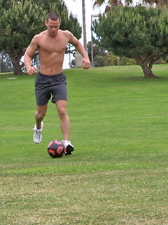 Hot athlete Elijah naked