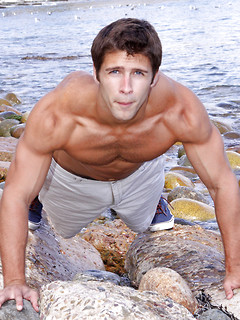 Hot athlete Deron shows his sixpack and strokes dick by SeanCody by SeanCody image #11