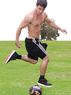 Muscle athlet Daniel plays football and strokes dick by SeanCody by SeanCody image #7