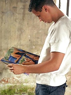 Two smooth jocks jerking off looking at straight porn magazines by Mount Equinox by Mount Equinox image #2