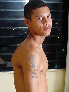 Tight smooth twink exposing his nice juicy uncut cock and lean body.