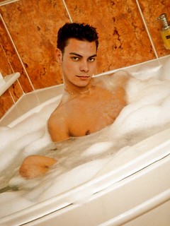 Sexy twink Tino takes a bath and then a shower and shows off his long boy-cock. by Boys Nation by Boys Nation image #3