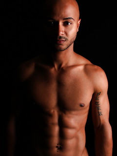 Bald ebony muscle man Simon strokes dick and shoots a load by ChaosMen by ChaosMen image #15