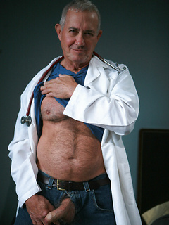 Dick Ryan strokes uncut dick by Hot Older Male by Hot Older Male image #7