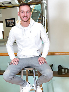 Young & Hung Footballer Shows off his Lean Body & Wanks his Big Uncut Cock with a Helping Hand!