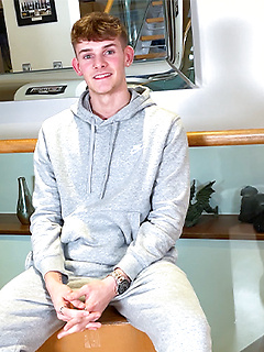 Young Straight Rugby Lad Dildos his Tight Hole using a Carrot & his Uncut Cock Explodes! by English Lads by English Lads image #4