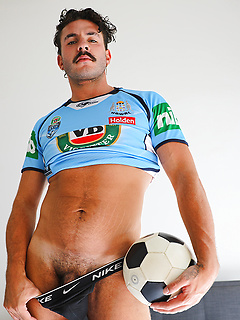 Our sexy mate Zak is stripping out of his footy gear by Bentley Race by Bentley Race image #1