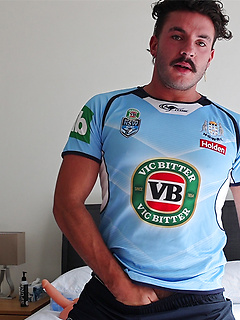 Our sexy mate Zak is stripping out of his footy gear by Bentley Race by Bentley Race image #10
