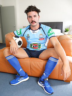 Our sexy mate Zak is stripping out of his footy gear by Bentley Race by Bentley Race image #17