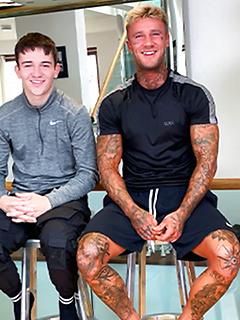 Muscular Stud Harry Wanks & Sucks Troy's Uncut Cock & Straight Lad Troy Returns the Favour!