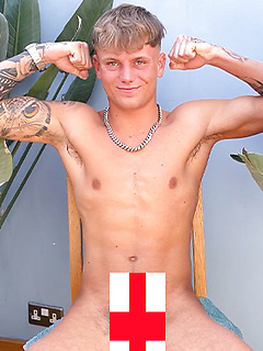 Straight Cameron Shows off his Lean Tanned Body & Wanks his Uncut Cock & Fires a Load of Jizz! by English Lads by English Lads image #1
