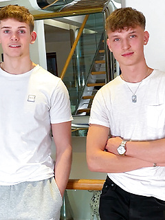 Straight Hunks Wank their Big Uncut Cocks Together & Shoot Cum Everywhere! by English Lads by English Lads image #4