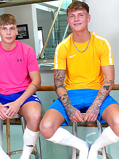 Straight Best Mates Wank their Hard Uncut Cocks Together and Shoot Cum Everywhere! by English Lads by English Lads image #3