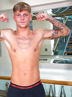 Straight Young Stud's Rock Hard Uncut Cock gets Wanked & Cums Everywhere! by English Lads by English Lads image #1