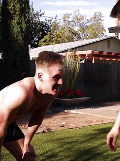 Chase Arcangel Initiates Newbie Ryan Love By Oiling Him Up And Wrestling by Gayhoopla by Gayhoopla image #2