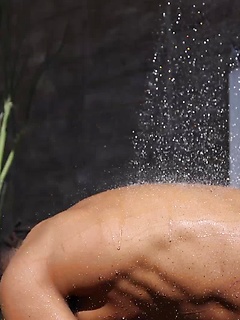 Kendrix Carter Tastes His Cum Before A Long Shower Outside by Gayhoopla by Gayhoopla image #8
