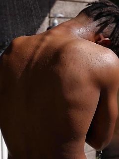 Kendrix Carter Tastes His Cum Before A Long Shower Outside by Gayhoopla by Gayhoopla image #14