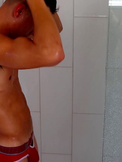 Lean Teen Christian Parker Cleans Off After Soaking Himself In Cum by Gayhoopla by Gayhoopla image #10