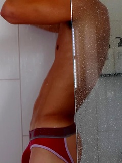 Lean Teen Christian Parker Cleans Off After Soaking Himself In Cum by Gayhoopla by Gayhoopla image #14